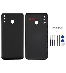 Samsung Galaxy M20 - SM-M205 FULL Kasa Arka Kapak Takım SİYAH - TAMİR SETİ