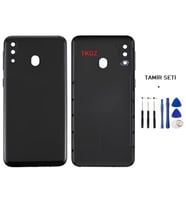 Samsung Galaxy M20 - SM-M205 FULL Kasa Arka Kapak Takım SİYAH - TAMİR SETİ