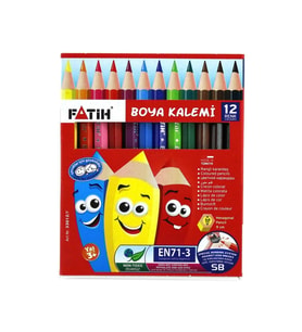 Fatih Kuru Boya Yarım Boy 12 Renk (24 Lü Paket) (Karışık)