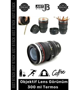 #Bardak Objektif Lens Görünüm Çelik Kahve Çay Hediye Sevgili Paslanmaz Çelik Termos Mug Bardak 300ml