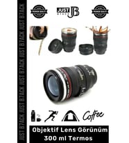 #Bardak Objektif Lens Görünüm Çelik Kahve Çay Hediye Sevgili Paslanmaz Çelik Termos Mug Bardak 300ml