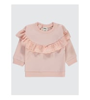 Civil Baby Kız Bebek Sweatshirt 6-18 Ay Açık Pudra (Açık Pudra)