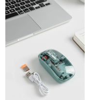 Pilelistore  Pilli Kablosuz Mouse Bluetooth ve USB Uyumlu Sessiz Tıklama