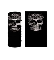 Kurukafa Temalı Dikişsiz Boyunluk Bandana Buff Balaklava (Siyah)