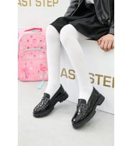 Hakiki Deri  Kız Çocuk Casual Ayakkabı 006XA0010 (Siyah)
