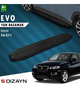 S-Dizayn Bmw X6 E71 Evo Siyah Yan Basamak 193 Cm 2008-2014 A+ Kalite