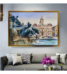 Altın Çerçeveli dekoratif tablo l1400 (Gold)