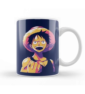 Luffy One Piece Kupa Bardak Porselen