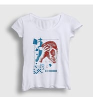 Presmono Kadın Beyaz Bobby Robert James Fischer Satranç T-Shirt 420208tt