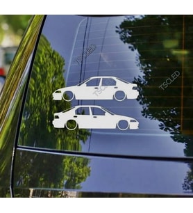 Civic EG EH Sedan Kelebek Cam Oto Sticker 17 CM 2 Adet