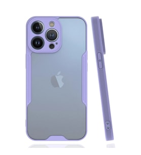 Apple İphone 14 Pro Max Kılıf Platin Silikon - Lila