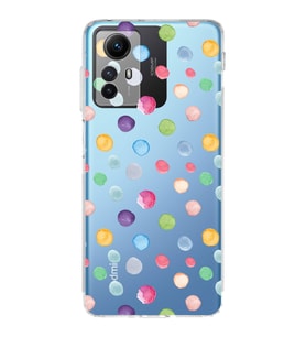 PrintiFy Xiaomi Redmi Note 12S ile Uyumlu Water Color 6  Kamera Korumalı Şeffaf  Kılıf