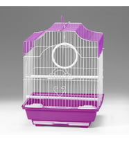 Qh Pet Kuş Kafesi 30x23x39 cm Mor H89102-R Kanarya Muhabbet Kuşu için