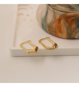 925 Ayar Gümüş Vintage Küpe (Gold)
