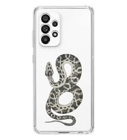 Samsung Galaxy A33 Uyumlu Yılan Desenli Şeffaf Telefon Kılıfı