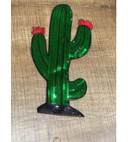 29X14 CM ÜTÜ İLE YAPIŞAN PUL PAYETLİ YEŞİL KAKTÜS ARMA YAMA DİKİŞ AKSESUARI