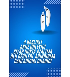 4 Başlıklı Pilli Vakumlu Siyah Nokta Temizleyici Akne Sivilce Önleyici - Lisinya