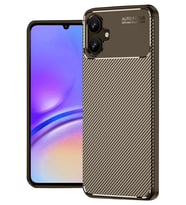 Newface Samsung Galaxy A06 Kılıf Auto Focus Karbon Kapak - Kahverengi