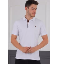 T8581 DEWBERRY ERKEK T-SHIRT-BEYAZ