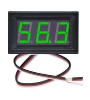 Voltmetre DC 0-100V Panel Tip Yeşil 0,56 Inch