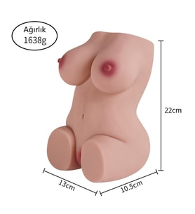 Lilitu Shop USB'den Manyetik Şarjlı Titreşim Fonksiyonlu Realistik Yarım Vücut - Elroy