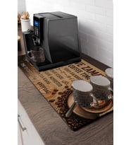 Valerine Life Barista Kahve Barı Matı 40x90cm Espresso Makinesi ve Çaycı Altlığı Dünya Kahve Zamanı