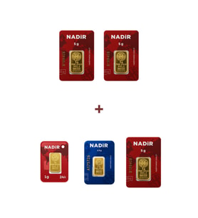 Nadir Gold 24 Ayar 18,5 Gram Altın (3 Ad 5 Gram Altın + 1 Ad 2,5 Gram Altın + 1 Ad 1 Gram Altın )