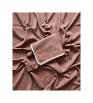 Örgü Desen %100 Pamuk Bebek Pike Battaniye Kahverengi 120x100 Cm