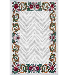 Eliana Home Baskılı, Yıkanabilir Kaymaz Taban Salon Halısı LNA0312-SD238 100x150 cm (Beyaz)