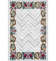Eliana Home Baskılı, Yıkanabilir Kaymaz Taban Salon Halısı LNA0312-SD238 100x150 cm (Beyaz)