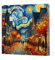 Van Gogh 3 Sokak - Çizgisiz Yan Boyamalı Defter