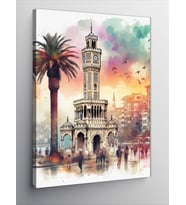 Kanvas Tablo İzmir Saat Kulesi
