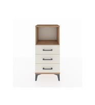 Arges Komodin Tek Raflı 3 Çekmeceli 44x30x96 Çam-Aytaşı