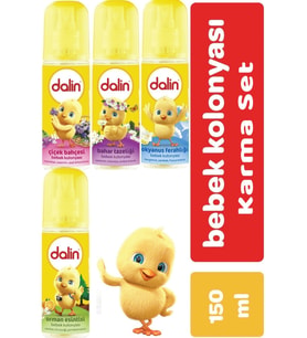 Dalin Bebek Kolonyası 150ML (Orman-Bahar-Çiçek-Okyanus) Karma 4 Lü Set