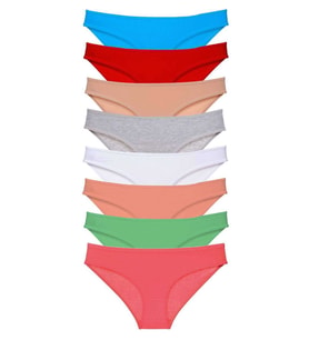 8 adet Süper Eko Set Likralı Kadın Slip Külot Set 8