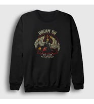 Presmono Unisex Siyah Dream On Aerosmith Sweatshirt 349371tt
