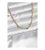 Mey İthalat® 14K Gold Renk Kaplama Plaka Ezme Model Zincirli CM Kadın Kolye