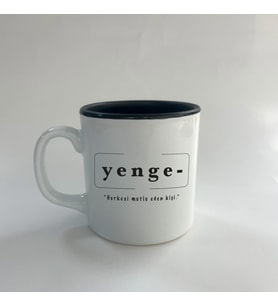 Yenge Baskılı Siyah Multi Kupa