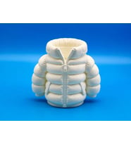 3D Baskı Şişme Mont Kalemlik - Masaüstü Organizer-Beyaz