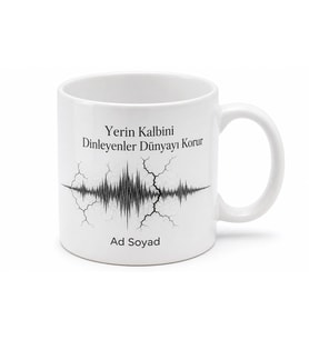 Deprem Uzmanına Hediye Tektonik Plaka Sismograf Fay Hattı Sarsıntı Kupa Bardak