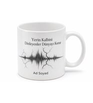Deprem Uzmanına Hediye Tektonik Plaka Sismograf Fay Hattı Sarsıntı Kupa Bardak