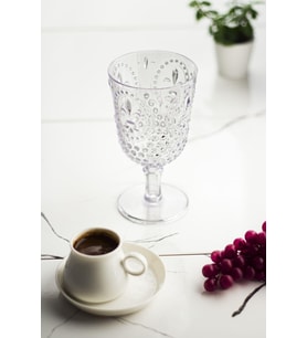 Akrilik Şeffaf Tekli Kadeh & Su Meşrubat Kahve Yanı Bardağı 450 Ml ( Cam Değildir )