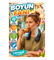 Boyun Askılı Şarjlı Fan – 5 Hız Kademeli Sessiz Taşınabilir Vantilatör