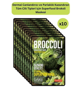 Dermal Canlandırıcı ve Parlaklık Kazandıran Brokoli Maskesi 25 gr 10 Adet