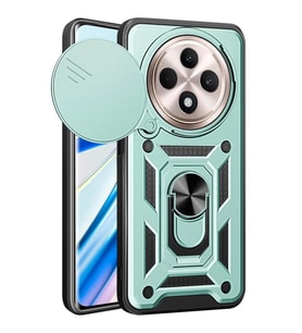 Xiaomi Redmi 14c Kılıf Pars Lens Yüzüklü Silikon - Yeşil