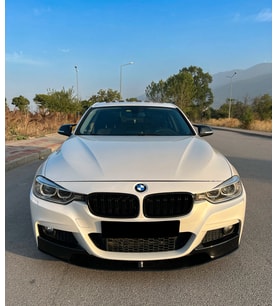 BMW 3 Series F30 2012-2019 M-Pack Ön Flap (2 Parça) (Siyah)