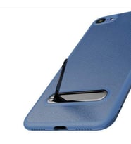 iPhone 8 Plus Orijinal Baseus Happy Watching Standlı Kılıf (Lacivert)