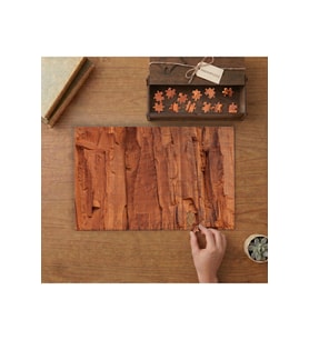 Yakın Çekim Kayalıklar Tasarımı 240 parça Ahşap Puzzle Ahşap Kutuda MP03353
