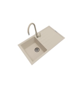 POLEX Cristalüx Granit Eviye P-03+Swan-3 Bej