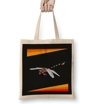 Animals Colorful Dragonflies In Pop Art Bez Çanta Uzun Saplı